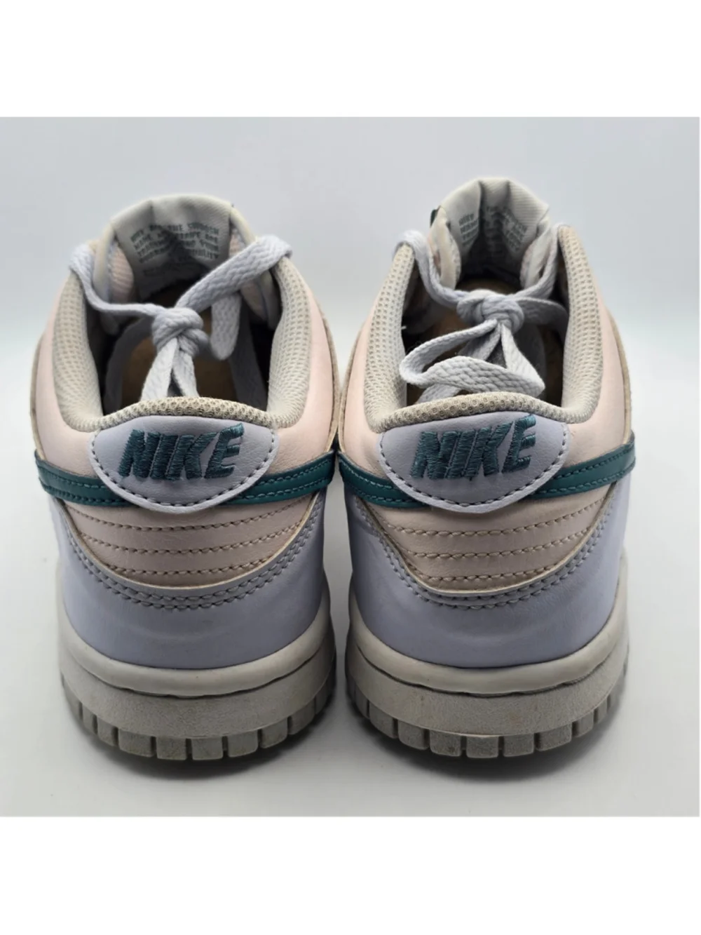 Nike Dunk Low Sneakers Pink and Grey kids 4.5y women's 6 pre-owned like new